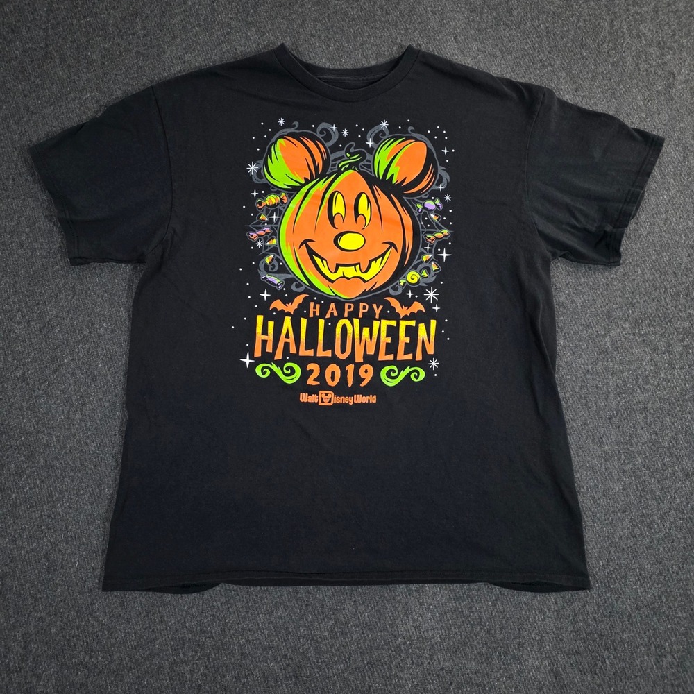 Disney Parks Happy Halloween 2019 Mickey Pumpkin Size XL Black Walt Disney World